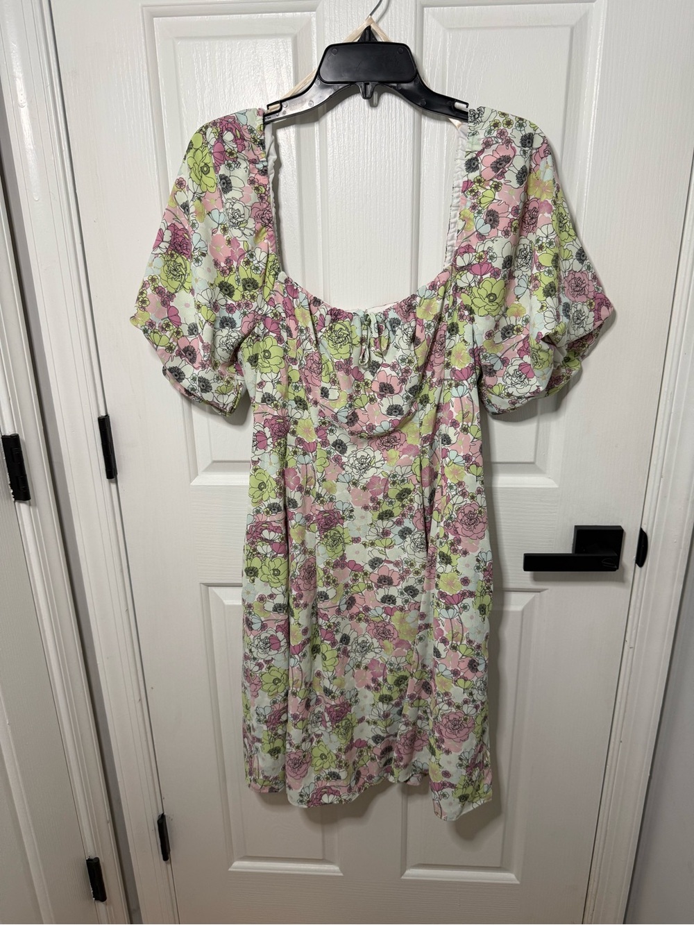 BCBGeneration Pink and Green Floral Mini Dress